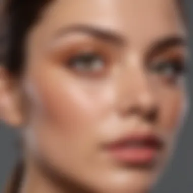 Close-up of refreshed and glowing under-eye area after product application