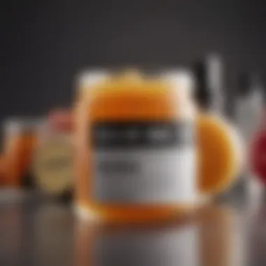 A close-up of scientifically formulated hair care products.