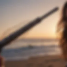 Stylish curling wand designed for creating beach waves