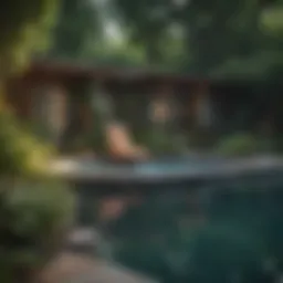 A serene oasis in the backyard