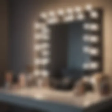 Glamorous Beauty Station: Shades of Light Vanity Set Stylish Makeup Vanity Set