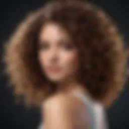 Close-up of fine curly hair showcasing its texture and bounce