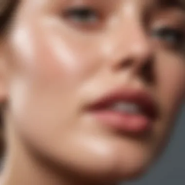 Post-Shaving Skin Care for Optimal Results Close-up of skin after shaving, showcasing care
