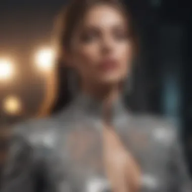 Glamorous Artist Bedecked in Sequins Singer in Glittering Sequin Outfit