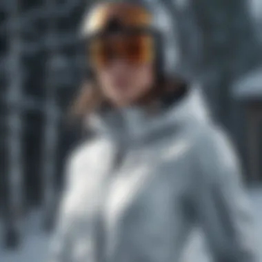 Graceful Glide: The Art of Skiing Elegance Elegant ski jacket in motion