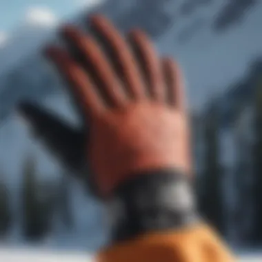 Glove Glamour: Embracing Style in Skiing Essentials Fashionable ski gloves gripping ski poles