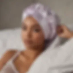 Luxurious silk sleep cap designed for African American hair.
