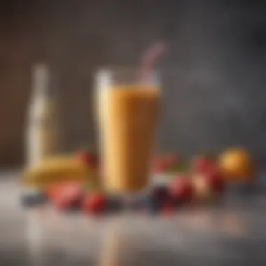 Nutrient-Rich Smoothie Ingredients Display Healthy smoothie ingredients on marble countertop