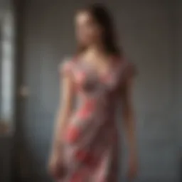 Elegant floral patterned Soma dress on display