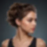 Sophisticated twisted updo for shoulder-length hair