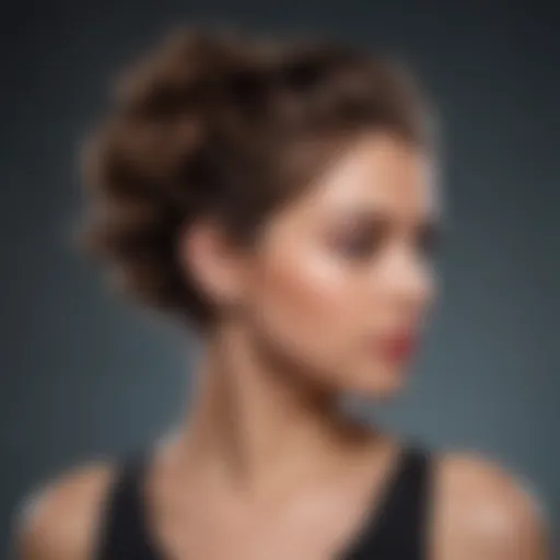 Sophisticated twisted updo for shoulder-length hair