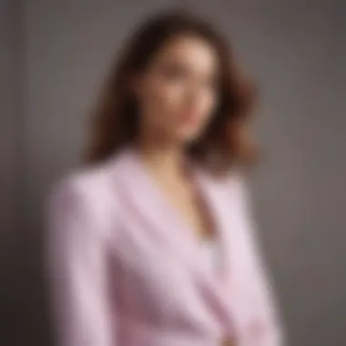 Pastel Chic Sophisticated pastel blazer and tailored trousers