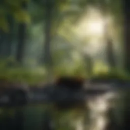 A serene nature scene symbolizing tranquility