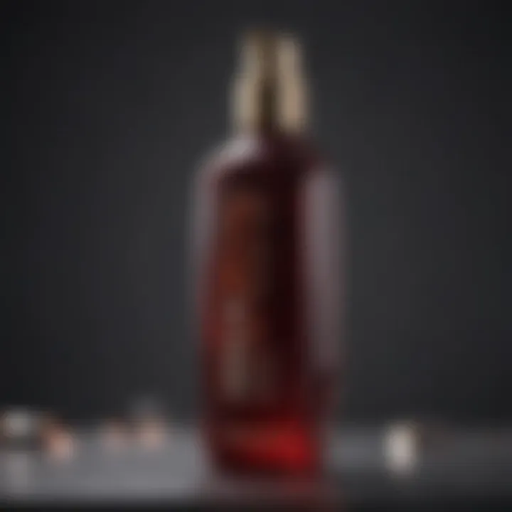 Elegant bottle showcasing a topical hair treatment