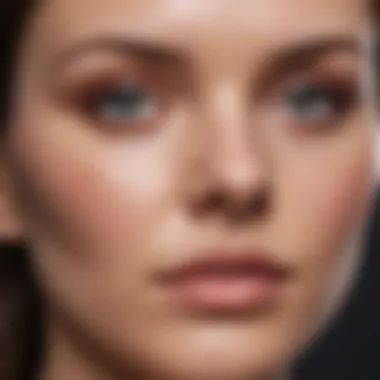 Before and After Skin Treatment Before and after comparison of skin treated for enlarged pores