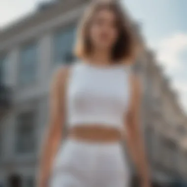 Chic Crop Top Style for White Linen Pants Chic white linen pants combined with a trendy crop top