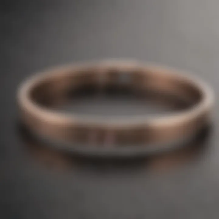 Sleek and modern diabetic bracelet in rose gold