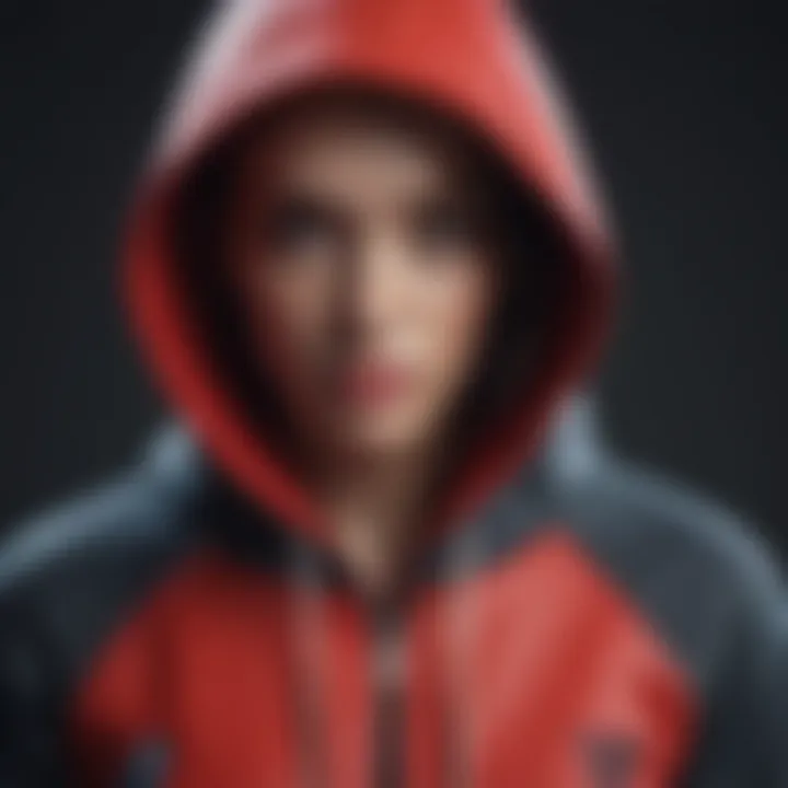 Abstract artistic depiction of a hoodie as a fashion statement