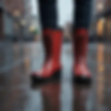 Stylish Rain Boots Chic Boots in Rain Puddles