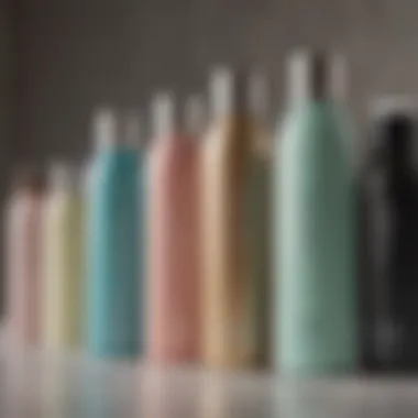 Variety of dry shampoo bottles in stylish packaging