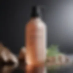 Sulfate-free shampoo bottle with natural ingredients