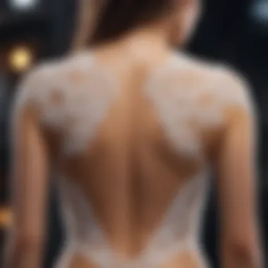Lace Detailing Swimsuit Cover Back Elegant swimsuit cover back with lace detailing