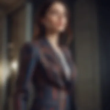 Tailored Blazer Styled with Bold Patterns and Colors Tailored Blazer Styled with Bold Patterns and Colors