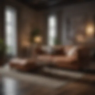 Chic Lounge Set in Cozy Setting A chic lounge set styled in a cozy living space