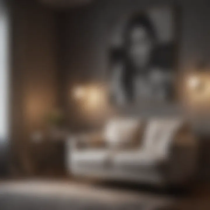 Elegant lounge set displayed on a stylish hanger