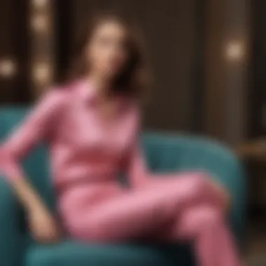 Fashionable Look in Matching Set A fashionable individual effortlessly sporting a matching lounge set