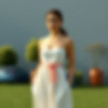 A stylish individual wearing a minimalist spring dress, showcasing versatility