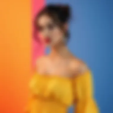 A vibrant color palette featuring trending colors for spring dresses