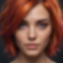 Colorful hair strands post dye application