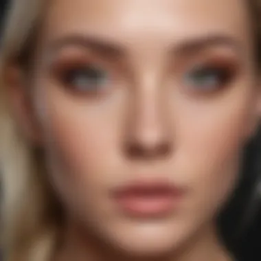 Before and after blonde eyebrow transformation