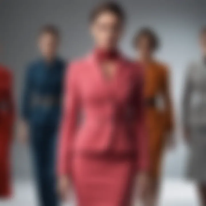 An assortment of stylish outfits designed to complement different body types