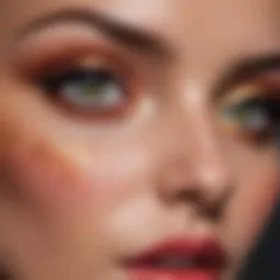 Sparkling eye makeup look showcasing vibrant colors and shimmer