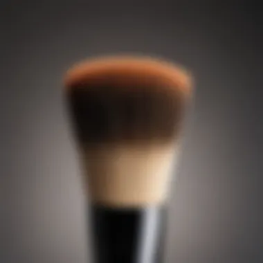 Comparison of brush sizes for liquid foundation application