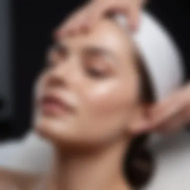 Professional Facial Treatment in Progress Expert performing a facial treatment in a serene environment