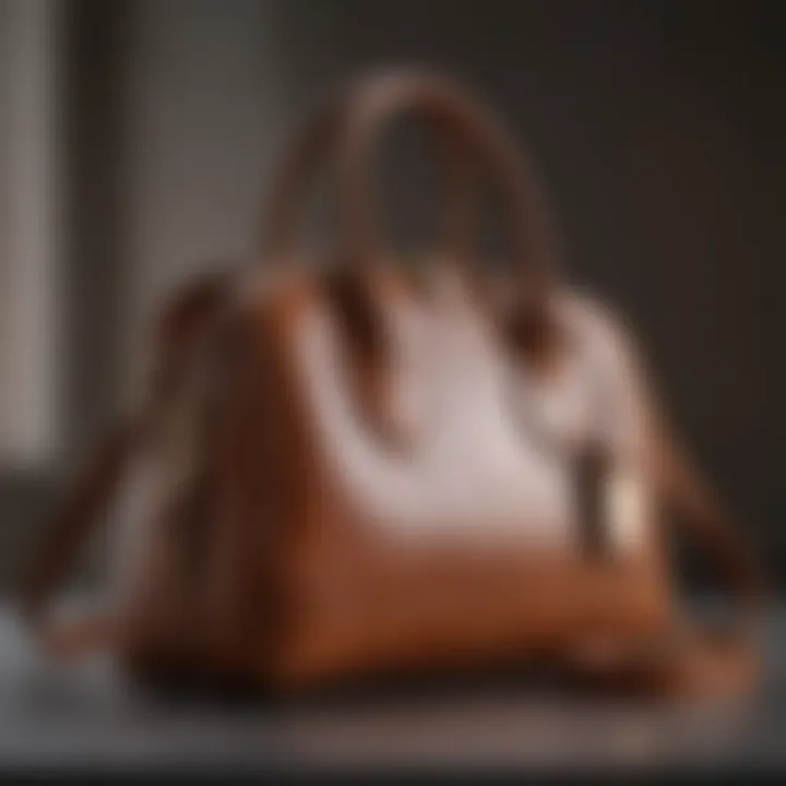 An elegant leather handbag showcasing timeless design.