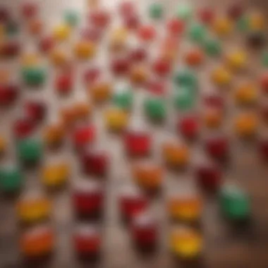 Variety of Gummy Supplements A variety of gummy supplements on a wooden surface