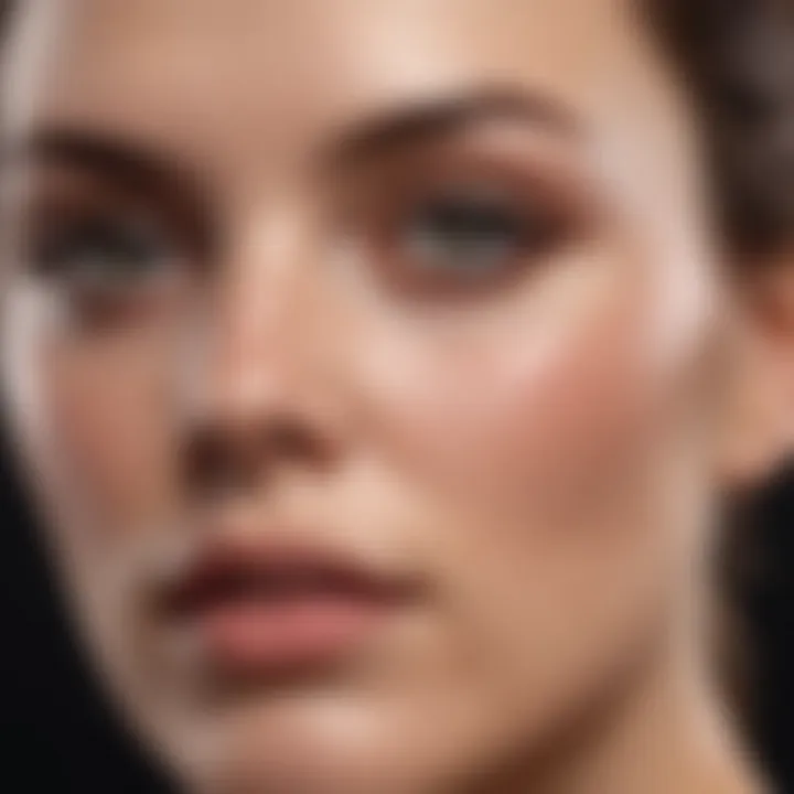 Illustration of various types of blemishes on skin