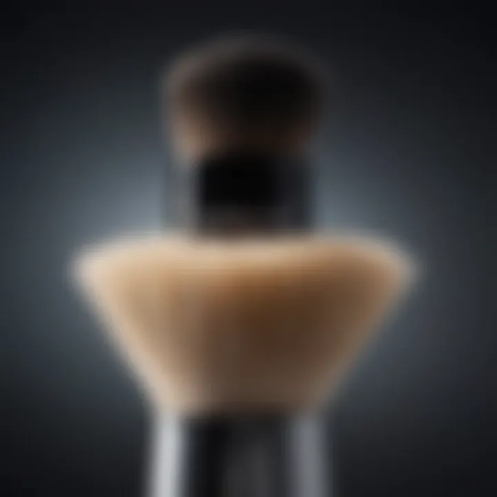 Close-up of luxurious shave gel texture on a shaving brush