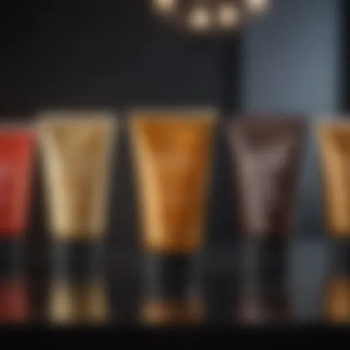 A diverse range of premium shave gels displayed elegantly