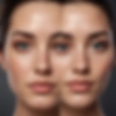 Illustration of different skin types and their reactions to blackhead treatments