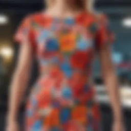 A vibrant casual summer mini dress in a floral pattern