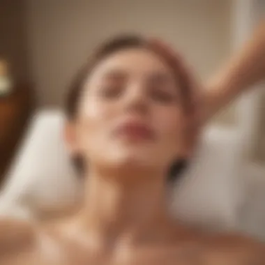 Rejuvenating Retreat: The Art of Face Massage A tranquil spa environment showcasing a face massage in progress.