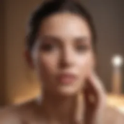 A serene morning skincare routine setup with natural products