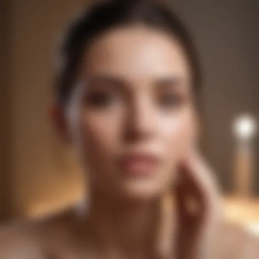 A serene morning skincare routine setup with natural products