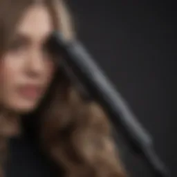 A sleek curling iron showcasing different barrel sizes