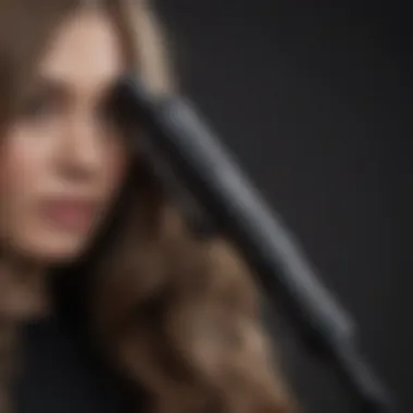 A sleek curling iron showcasing different barrel sizes
